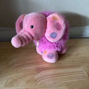 Vintage 1987 AVON Elsie Elephant Stuffed Plush Toy Animal Fantasimals Pink Dots